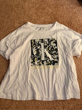 Calvin Klein Floral Short Sleeve Top